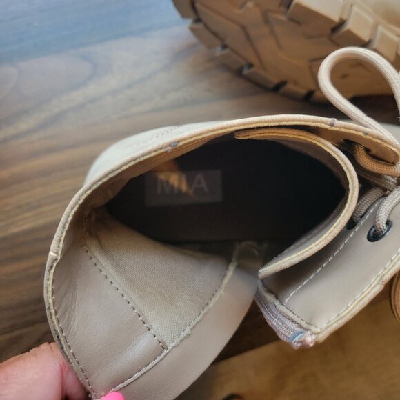 Mia Brown Combat Boots - Picture 4 of 5